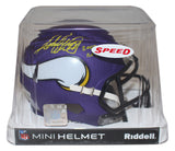 Adrian Peterson Signed Minnesota Vikings Speed Mini Helmet 2007 ROY BAS 37336