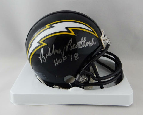 Bobby Beathard Autographed Chargers Mini Helmet w/ HOF - Beckett W Auth *Silver