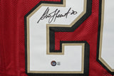 Garrison Hearst Autographed/Signed Pro Style Red XL Jersey Beckett 35512
