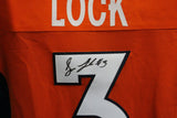 Drew Lock Autographed/Signed Pro Style Orange XL Jersey JSA 28937