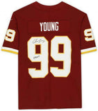 FRMD Chase Young Washington Football Team Signed Maroon Limited Jersey "HTTWFT"