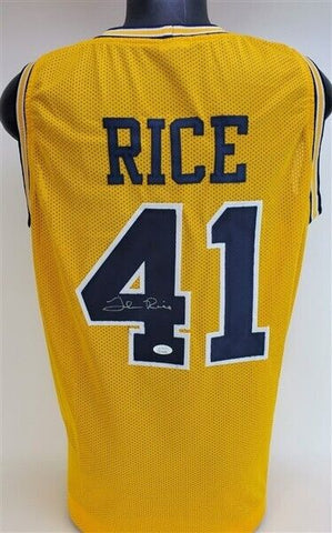 Glen Rice Signed Michigan Wolverines Jersey (JSA COA) #4 Overall Draft Pick 1989