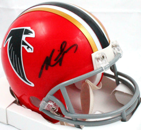 Michael Vick Autographed Falcons 66-69 Mini Helmet-Beckett W Hologram *Black