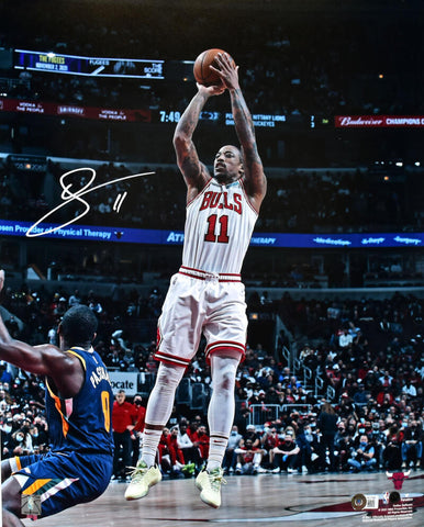 DeMar DeRozan Autographed Chicago Bulls 16x20 Jump Shot Photo-Beckett W Hologram