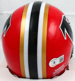 Michael Vick Autographed Falcons 66-69 Mini Helmet-Beckett W Hologram *Black