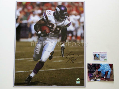 Adrian Peterson SIGNED Game Action 16x20 Photo AD HOLO