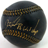 Doc Gooden Signed Rawlings OML Black Baseball w/ 86 WS Champs - JSA W Auth *Thin