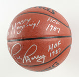 Rick Barry Signed NBA Basketball Insibd "Happy Hooping!" "NBA Top 50" & "HOF 87"