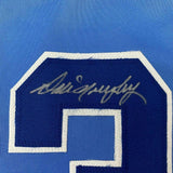 FRAMED Autographed/Signed DALE MURPHY 33x42 Atlanta Light Blue Jersey PSA COA