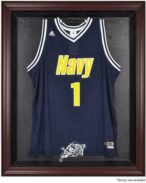 Navy Midshipmen Mahogany Framed Logo Jersey Display Case - Fanatics Authentic
