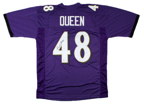 PATRICK QUEEN AUTOGRAPHED SIGNED BALTIMORE RAVENS #48 PURPLE JERSEY BECKETT