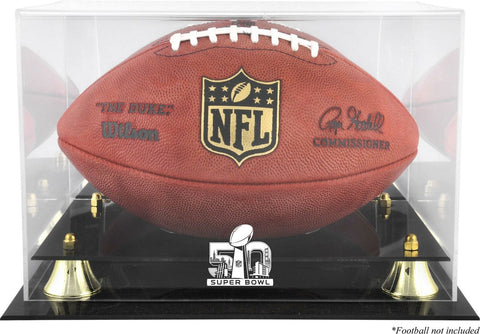 Super Bowl 50 Golden Classic Football Logo Display Case-Fanatics
