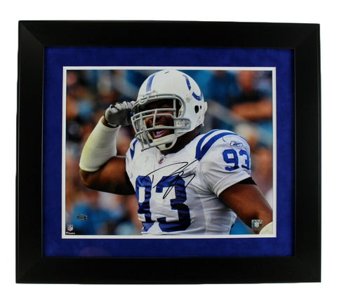 Dwight Freeney Signed Indianapolis Colts Framed 16x20 NFL Photo