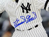 Domingo German Autographed Yankees 16x20 Pitching PF Photo - JSA W Auth *Blue
