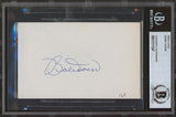 Red Sox Bobby Doerr Authentic Signed 3x5 Index Card Autographed BAS Slabbed