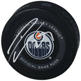 LEON DRAISAITL Autographed Edmonton Oilers Official Game Puck FANATICS