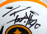 TJ Watt Autographed Pittsburgh Steelers Lunar Speed Mini Helmet-Beckett W Holo