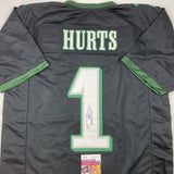 Autographed/Signed Jalen Hurts #1 Philadelphia Black Football Jersey JSA COA