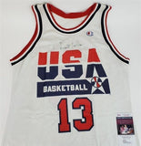 Chris Mullin Signed Team USA Champion Style Jersey (JSA COA) 1992 Olympics Spain