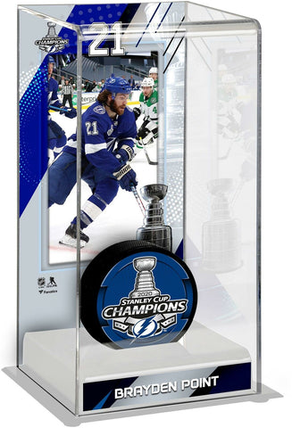 Brayden Point Tampa Bay Lightning 2020 Stanley Cup Champs Deluxe Tall Puck Case
