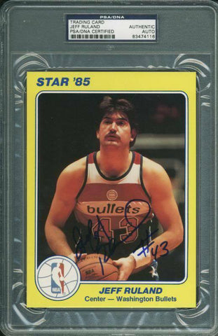 Jeff Ruland Authentic Signed 5X7 1985 Star Trading Card Autographed PSA Slabbed