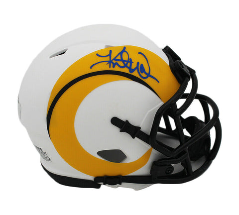 Kurt Warner Signed Los Angeles Rams Speed Lunar NFL Mini Helmet