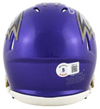 Ravens Justin Tucker Authentic Signed Flash Speed Mini Helmet BAS Witnessed