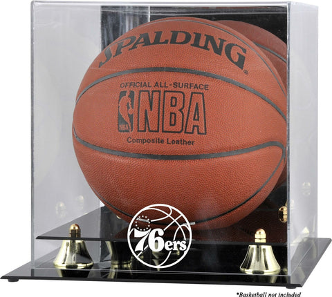 Philadelphia 76ers Golden Classic Team Logo Basketball Display Case