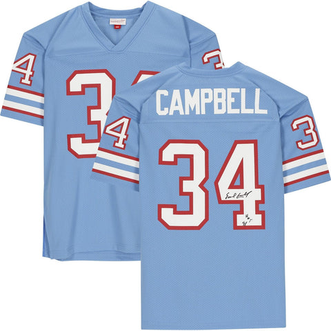 Earl Campbell Houston Oilers Signed Mitchell & Ness Jersey w/H of 91 Insc