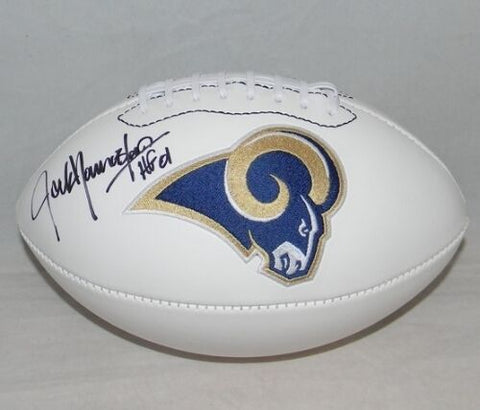 JACK YOUNGBLOOD AUTOGRAPHED SIGNED LOS ANGELES RAMS WHITE LOGO FOOTBALL JSA