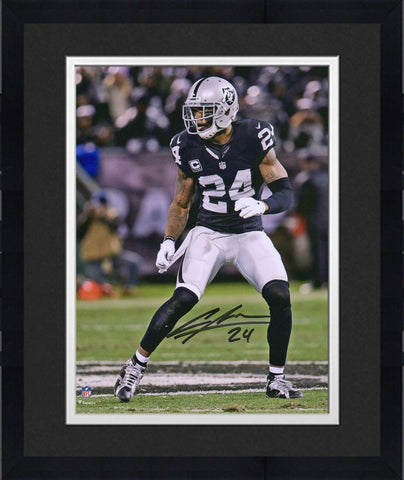 Framed Charles Woodson Oakland Raiders Autographed 8" x 10" Stance Photograph