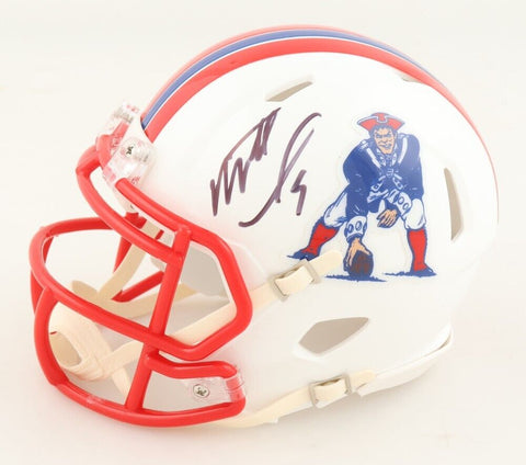 Matthew Judon Signed New England Patriot Mini Helmet (Playball Ink) 4xPro Bowler