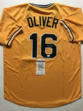 Autographed/Signed AL OLIVER Pittsburgh Yellow Jersey JSA COA Auto