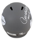 Jets Curtis Martin "HOF 12" Signed Amp Riddell Full Size Speed Rep Helmet BAS