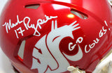 Mark Rypien Autographed Washington State Mini Helmet w/ Insc-Beckett W Hologram