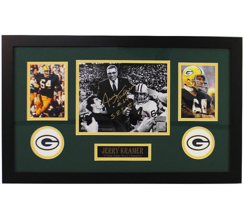 Jerry Kramer Signed Green Bay Packers Framed 8x10 NFL Photo with "SB I, II" Insc