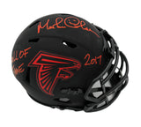Morten Signed Atlanta Falcons Speed Eclipse NFL Mini Helmet - "HOF 2017"