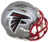 Falcons Deion Sanders Authentic Signed Flash Speed Mini Helmet BAS Witnessed