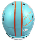Dolphins Ricky Williams "3x Insc" Signed Flash F/S Speed Proline Helmet BAS Wit