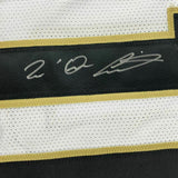 FRAMED Autographed/Signed TRE'QUAN SMITH 33x42 New Orleans White Jersey JSA COA