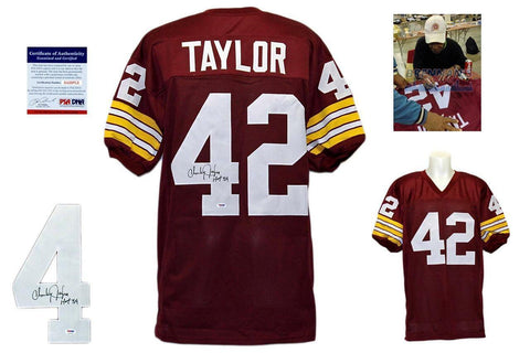 Charley Taylor SIGNED Jersey - Washington Redskins Autographed - PSA/DNA -
