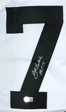 Joe Greene Autographed White Pro Style STAT Jersey w/ HOF-Beckett W Hologram