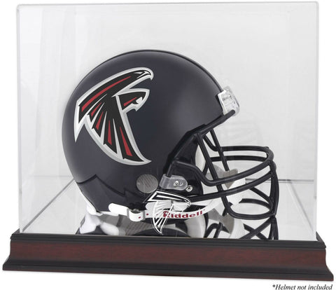 Atlanta Falcons Mahogany Helmet Logo Display Case with Mirror Back - Fanatics