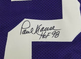 Paul Krause Signed Minnesota Vikings Career Hilite Stat Jersey (Pro Player COA)
