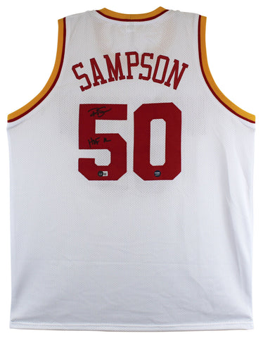 Ralph Sampson "HOF 12" Authentic Signed White Pro Style Jersey BAS Witnessed