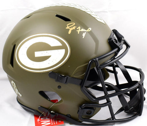 Brett Favre Signed Packers F/S Salute to Service Speed Authentic Helmet-Beckett