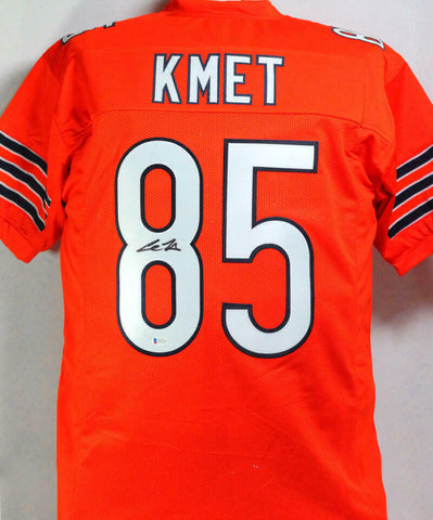 Cole Kmet Autographed Orange Pro Style Jersey - Beckett W Auth *8
