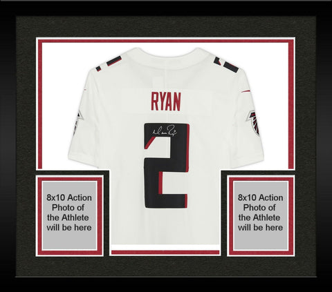 Framed Matt Ryan Atlanta Falcons Autographed White Nike Vapor Limited Jersey