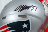 Damien Harris Autographed New England Patriots Speed Mini Helmet-Beckett W Holo