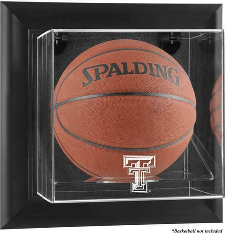 Texas Tech Raiders Black Framed Wall-Mounted Basketball Display Case - Fanatics